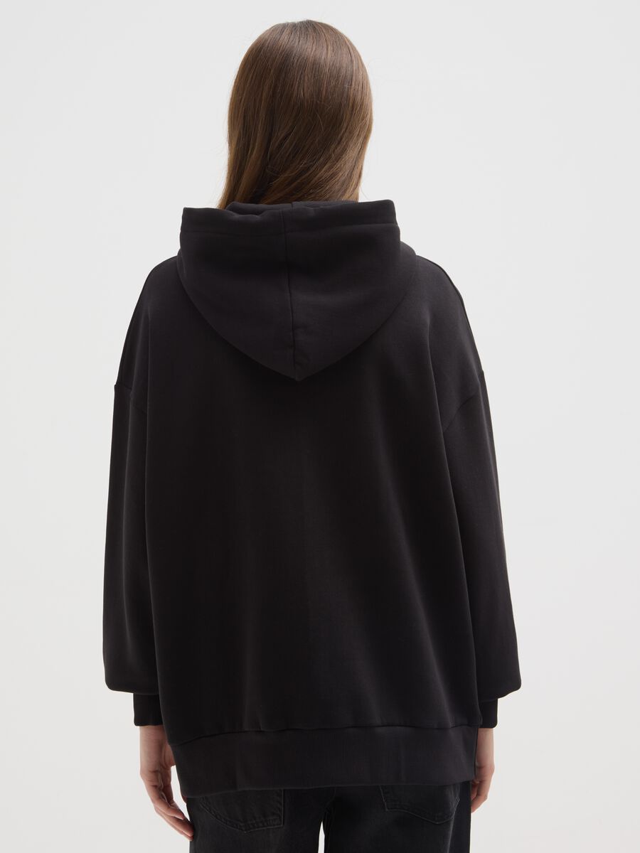 Black regular fit cotton blend sweatshirt with Sailor Moon print_2