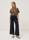 Brown viscose-blend blouse with floral embroidery_1