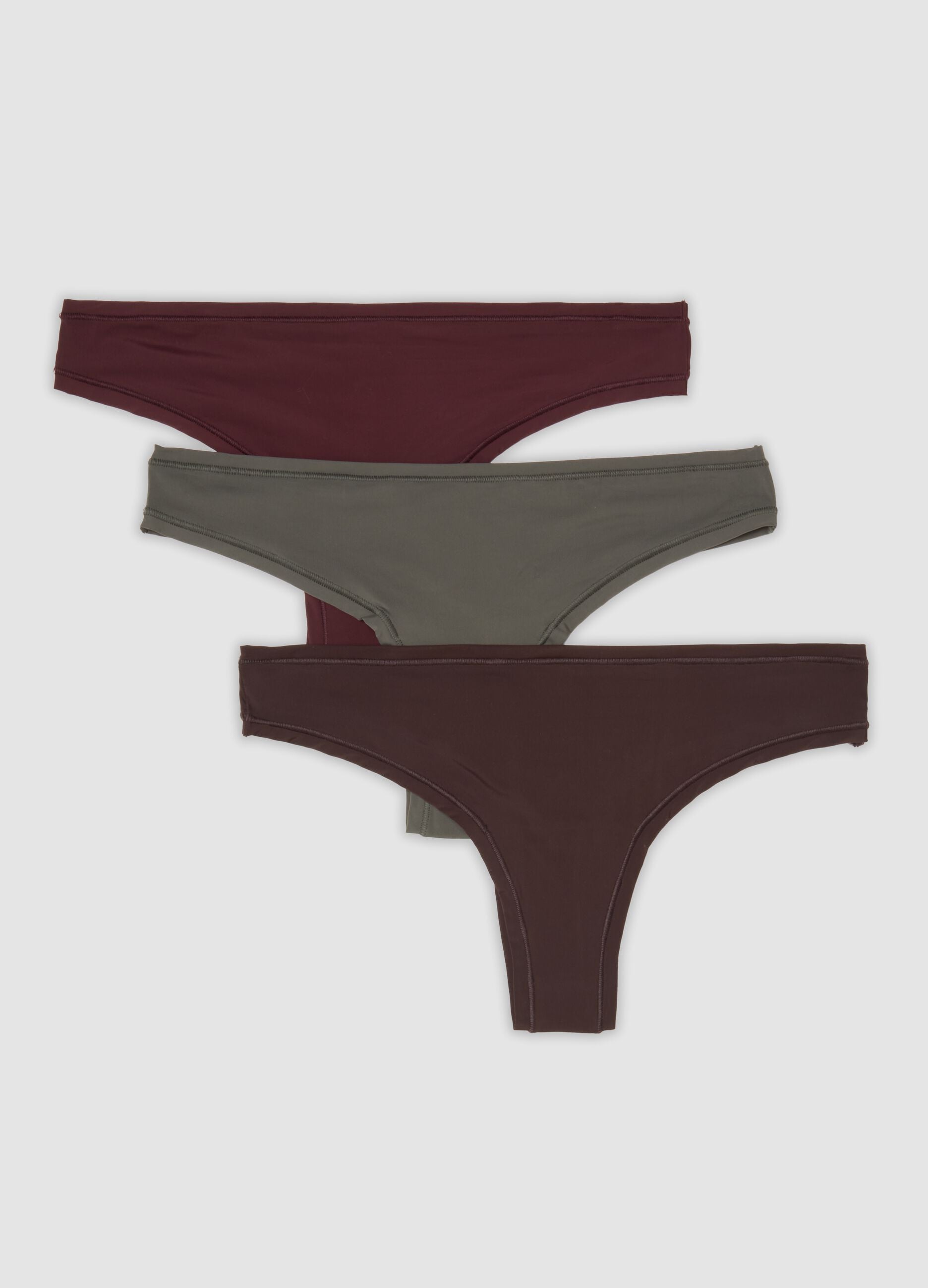Three-pack of multicolour microfibre briefs in organic cotton blend