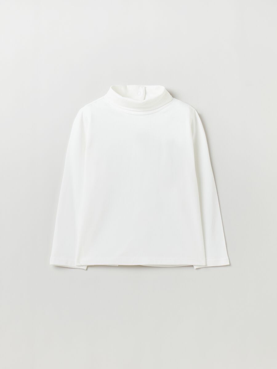 T-shirt maniche lunghe a collo alto_0