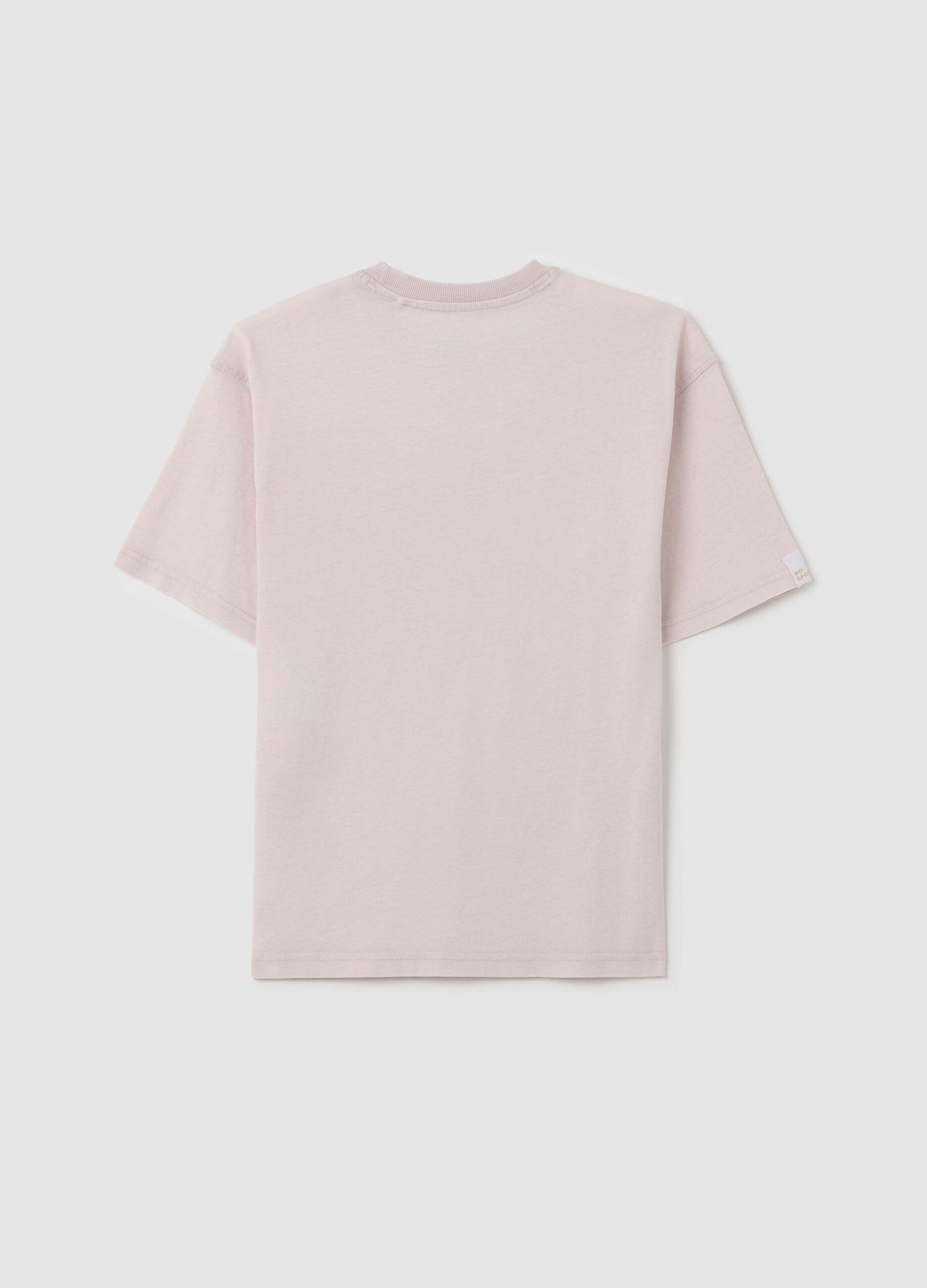 Boy's pure cotton pink regular fit t-shirt with a pocket
