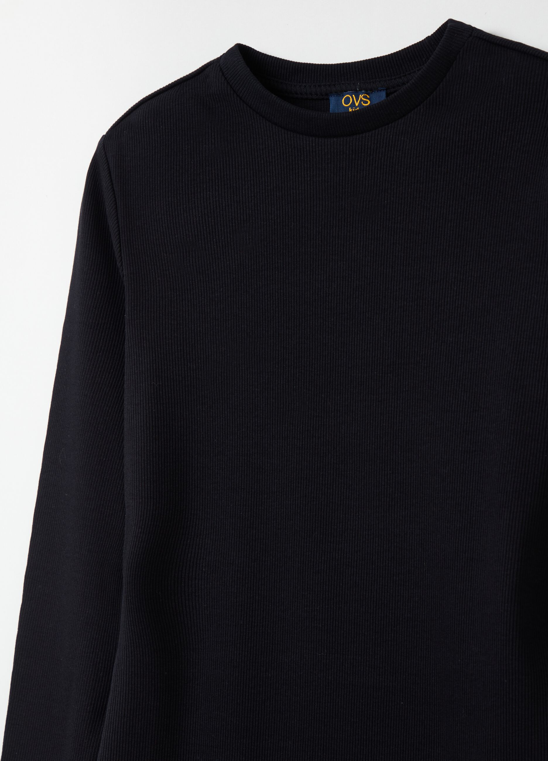 Abito lungo in cotone stretch a costine_2