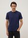 Blue Slim Fit Stretch Cotton T-Shirt_0
