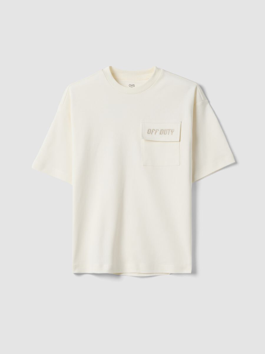 White short-sleeve pure cotton T-shirt_0