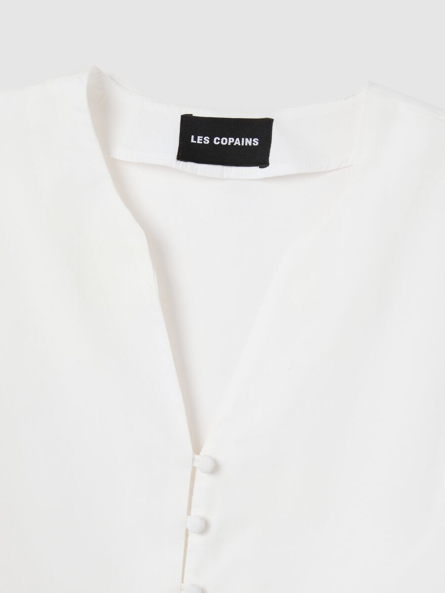 Women's white pure cotton dress regular fit_5