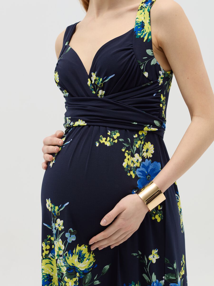 Long floral maternity dress_2