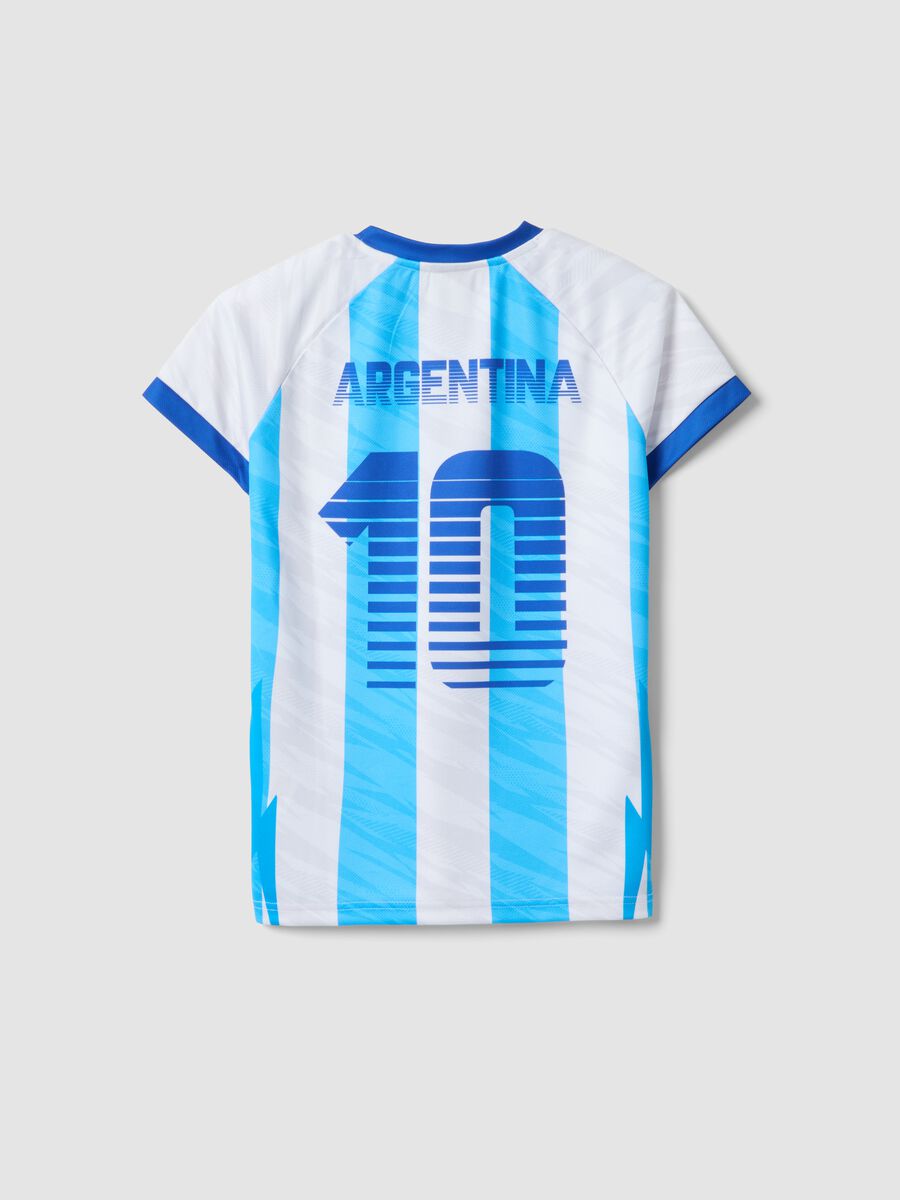 T-shirt Argentina a righe bianca e azzurra da bambino oversize fit_1