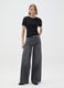 Black cotton blend regular fit t-shirt_1
