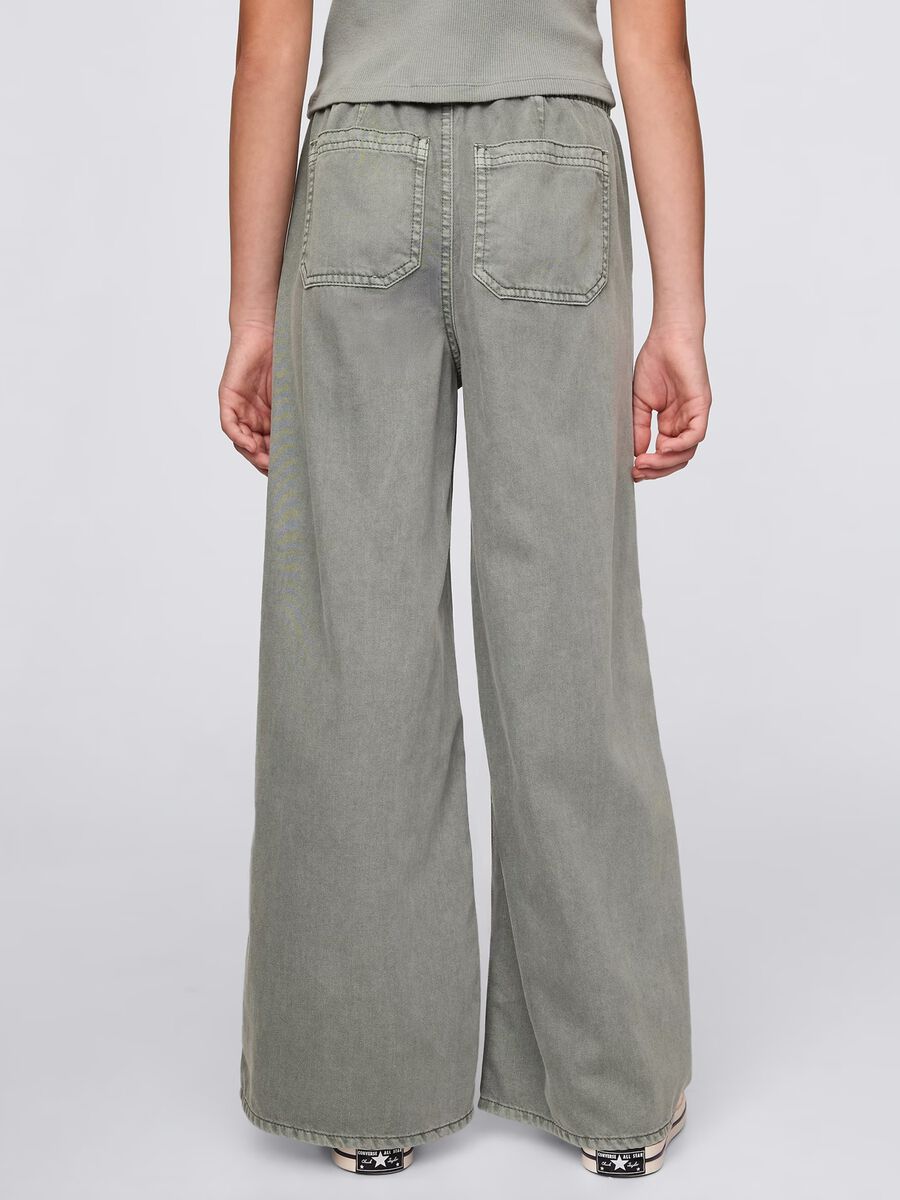 Pantaloni a palazzo in cotone e lyocell_2