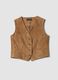 Brown Genuine Leather Waistcoat_4