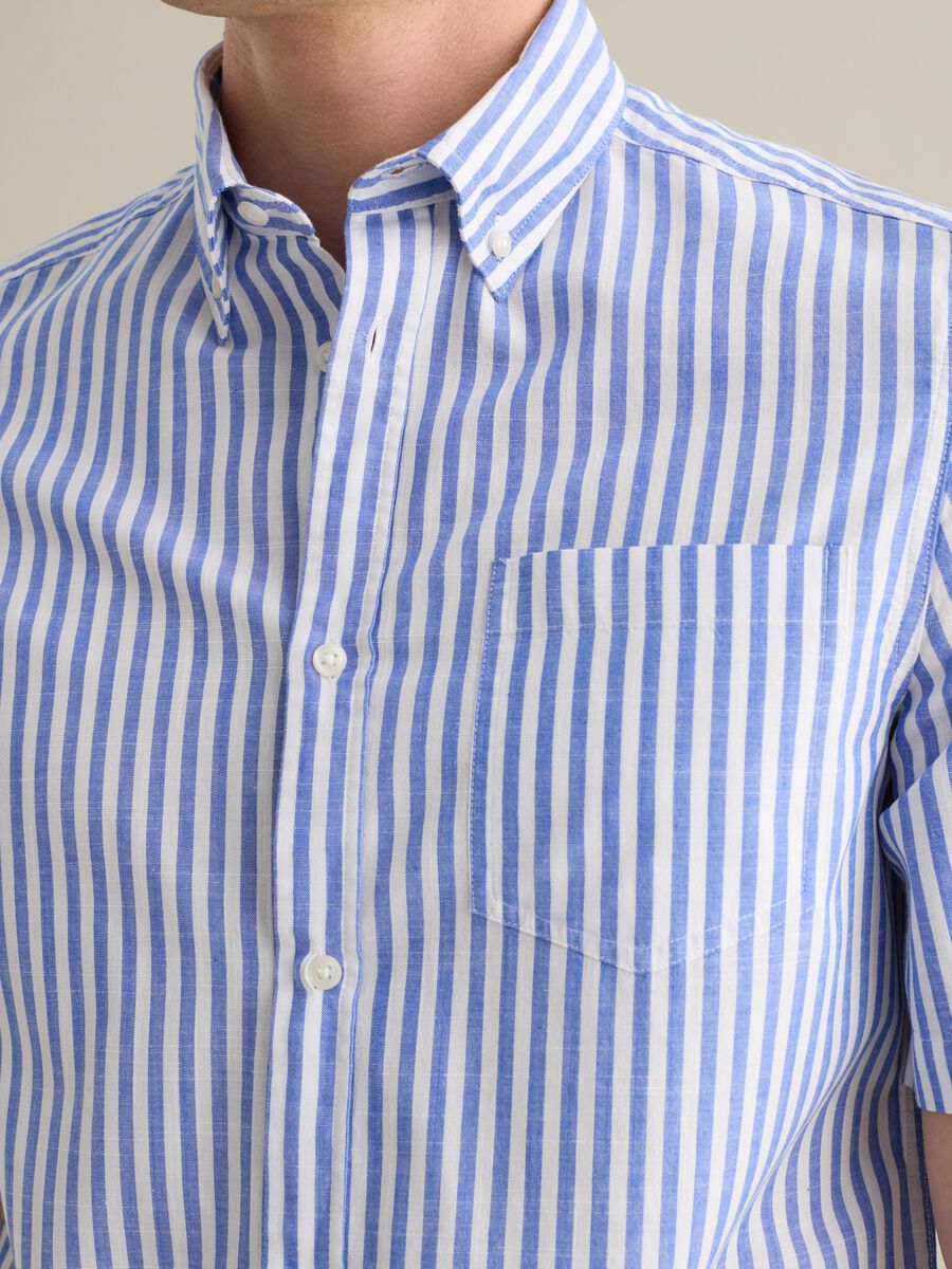 Men's pure cotton multicolor regular fit shirt with pocket_2