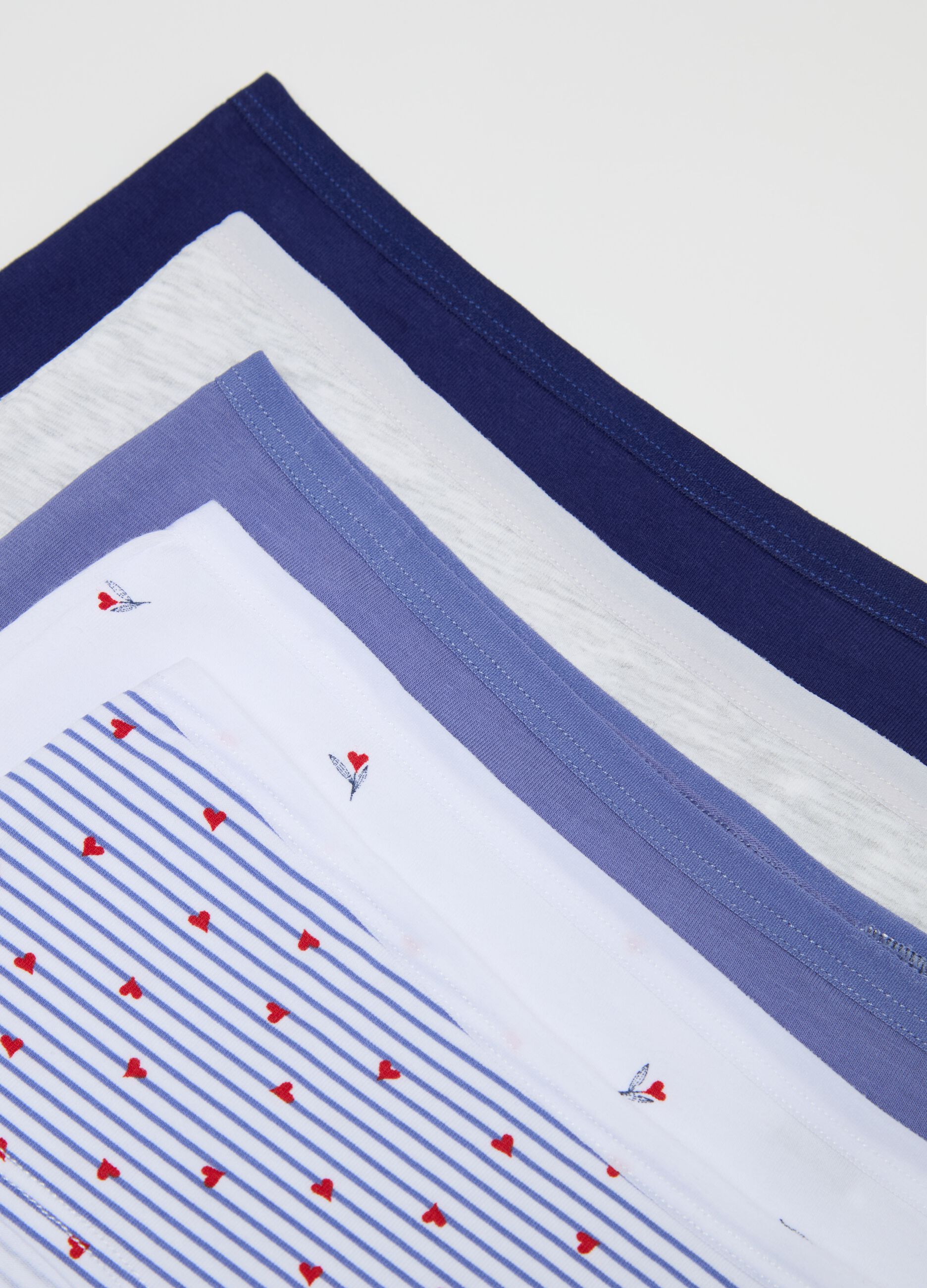 Set cinque culotte con stampa