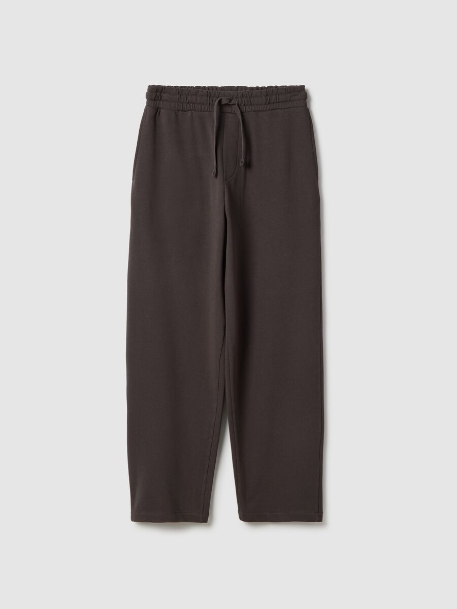 Regular Fit Brown Cotton Blend Trousers_0