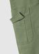 Children's elasticated green cotton trousers_2