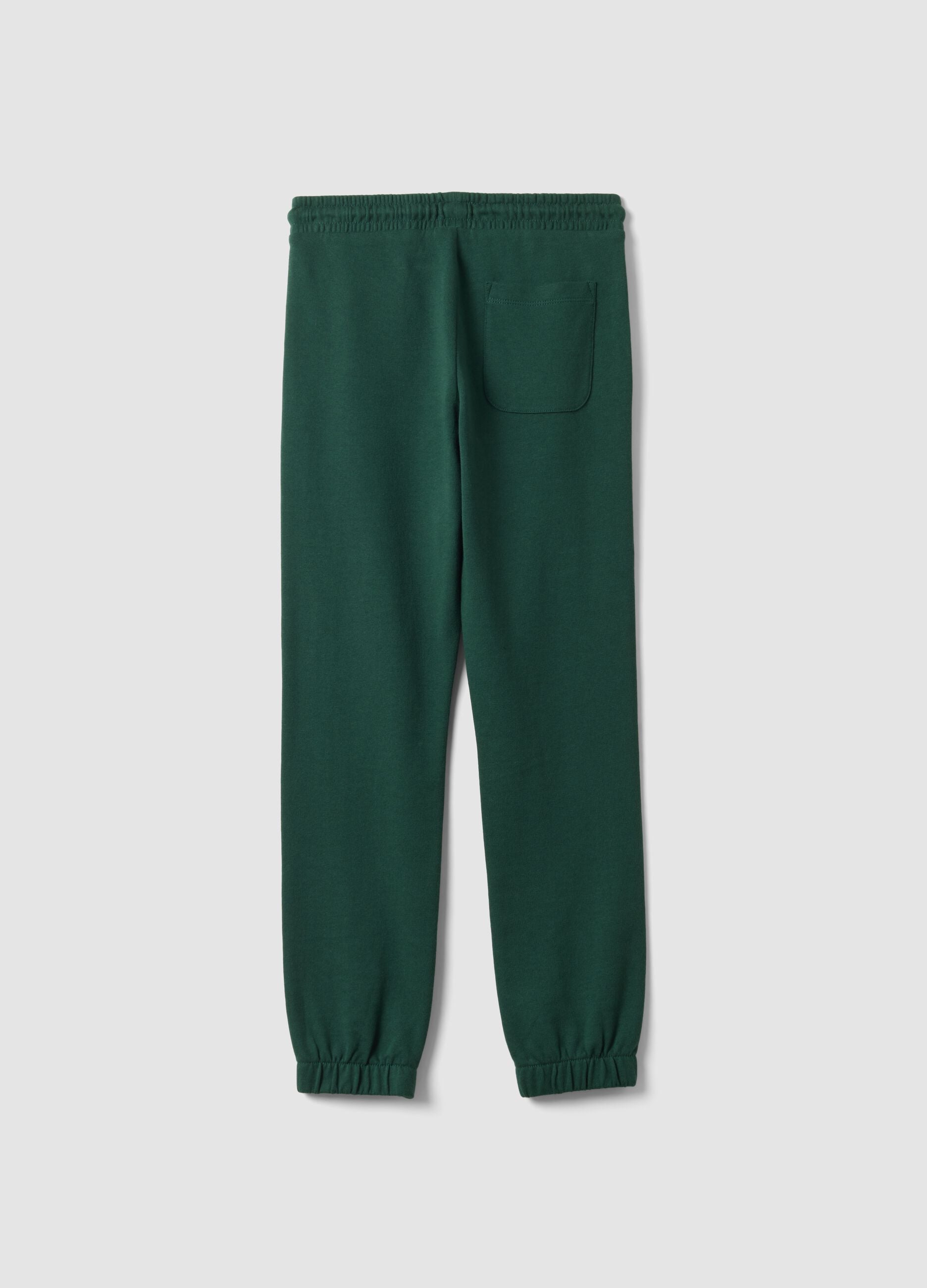 Green pure cotton joggers
