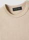 Beige pure cotton crew-neck T-shirt, regular fit_5
