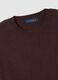 Brown crew neck sweater in pure cashmere regular fit_5