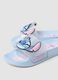 Blue sliders with transparent strap and character print_2