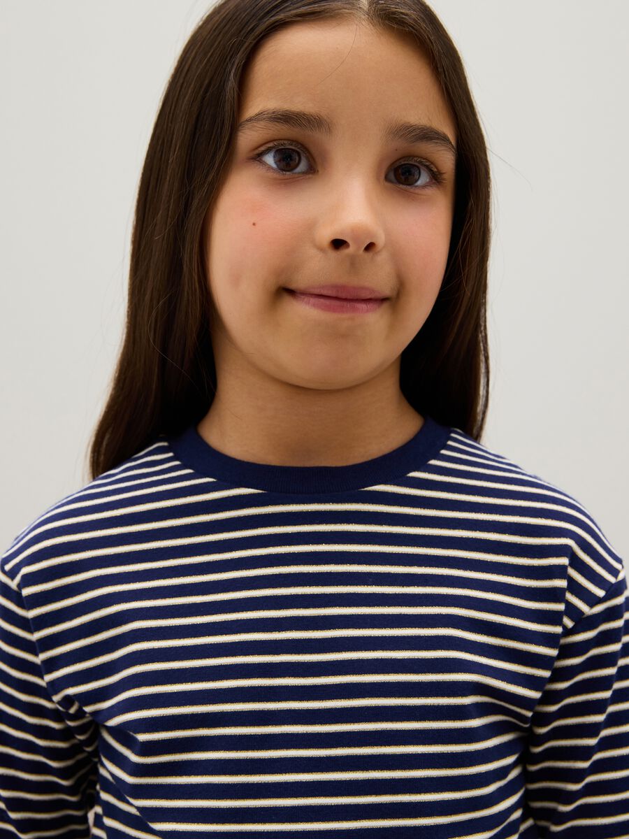 Maglia da ragazza in misto cotone multicolor regular fit_2