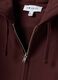 Brown full-zip hoodie in pure cotton with fitted cut_5