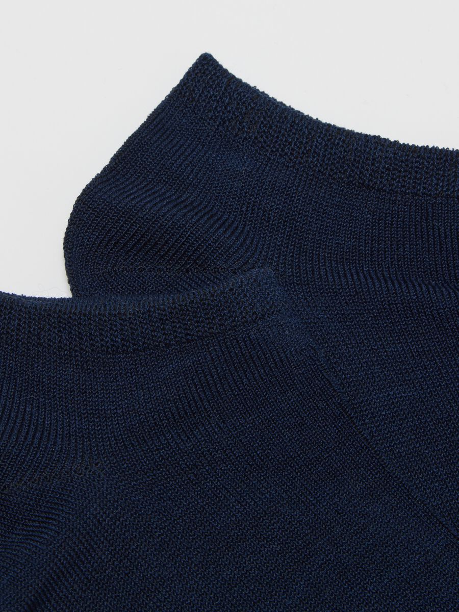 Blue Cotton Blend Socks Set_2