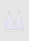 White stretch organic cotton triangle bra_6