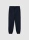 Boys' blue pure cotton jogger trousers in regular fit_0
