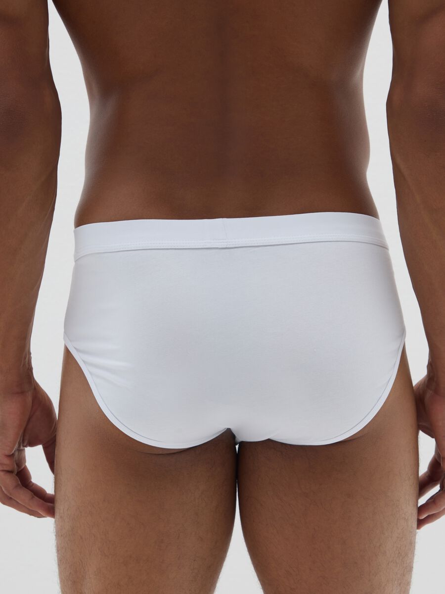 White Stretch Cotton Pack Assorted Briefs_2