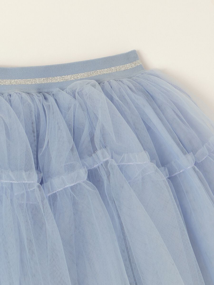Gonna azzurra in tulle per neonata_1