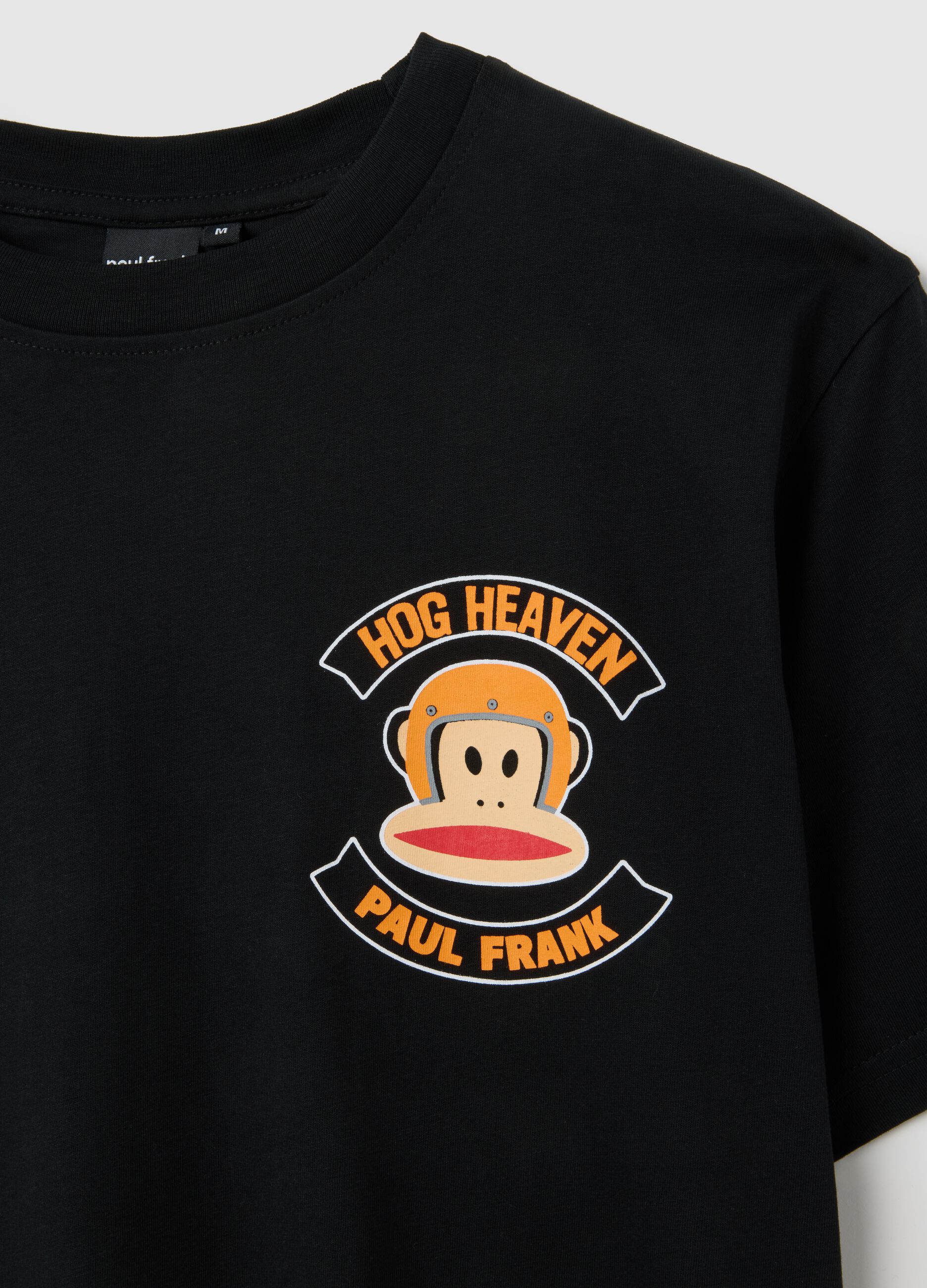 Black short-sleeve t-shirt in pure cotton regular fit
