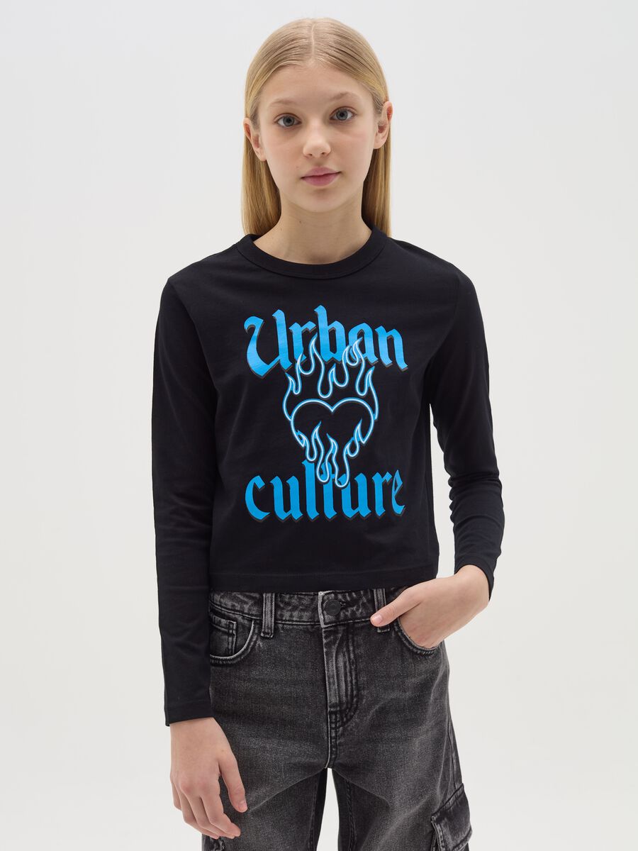 Long-sleeved T-shirt with "Urban Culture" print_0