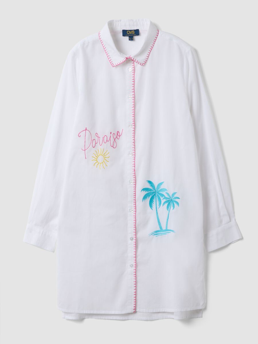 Long white organic cotton kaftan_4