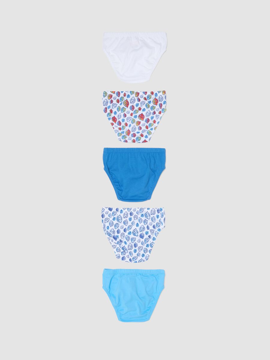 Five-pack of multicolour organic cotton briefs_1