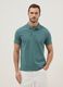 Regular fit short sleeve green pure cotton polo_3