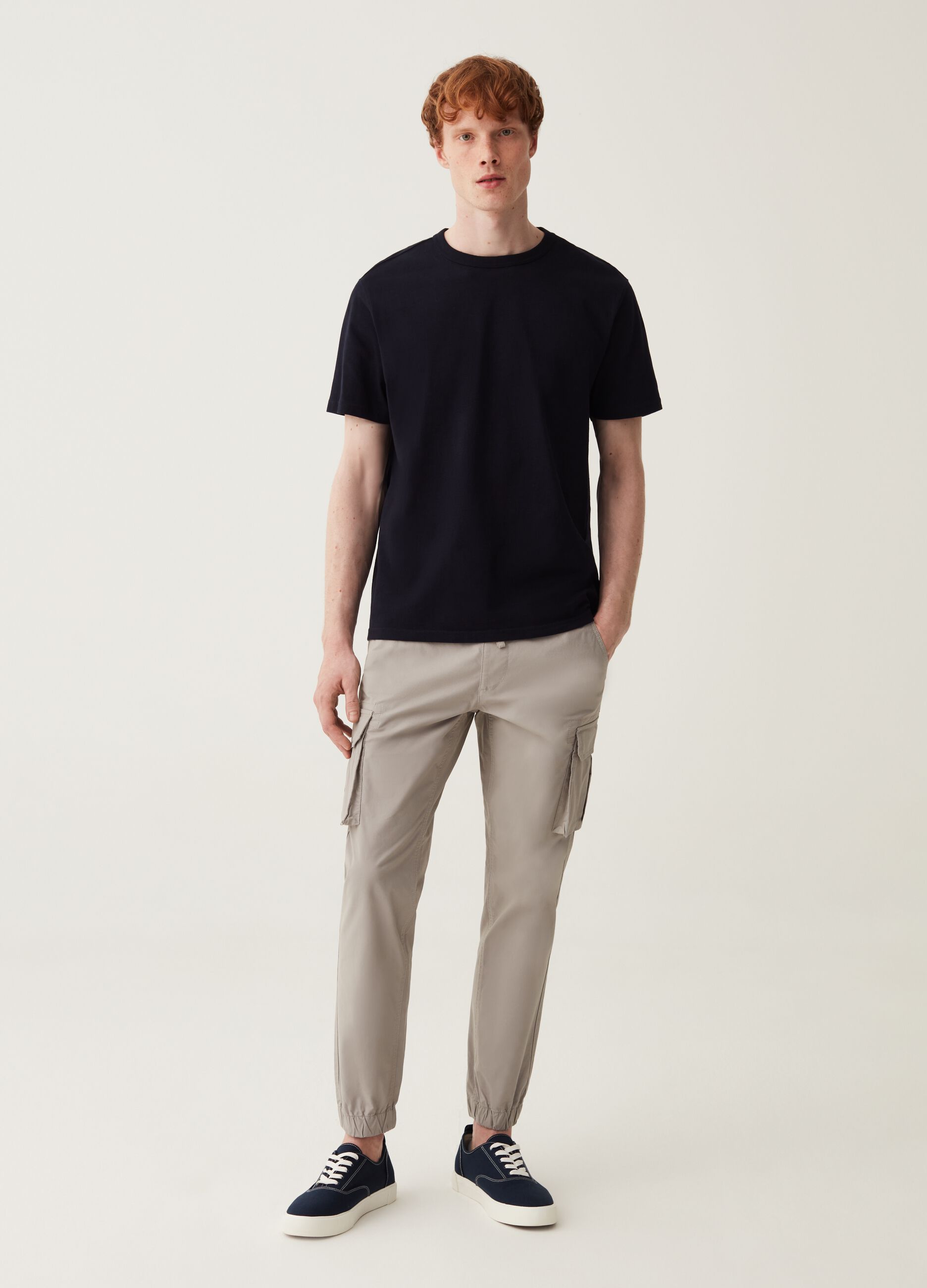Pantalone cargo con coulisse