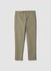 Pantaloni chino marroni in cotone e modal elasticizzato_0