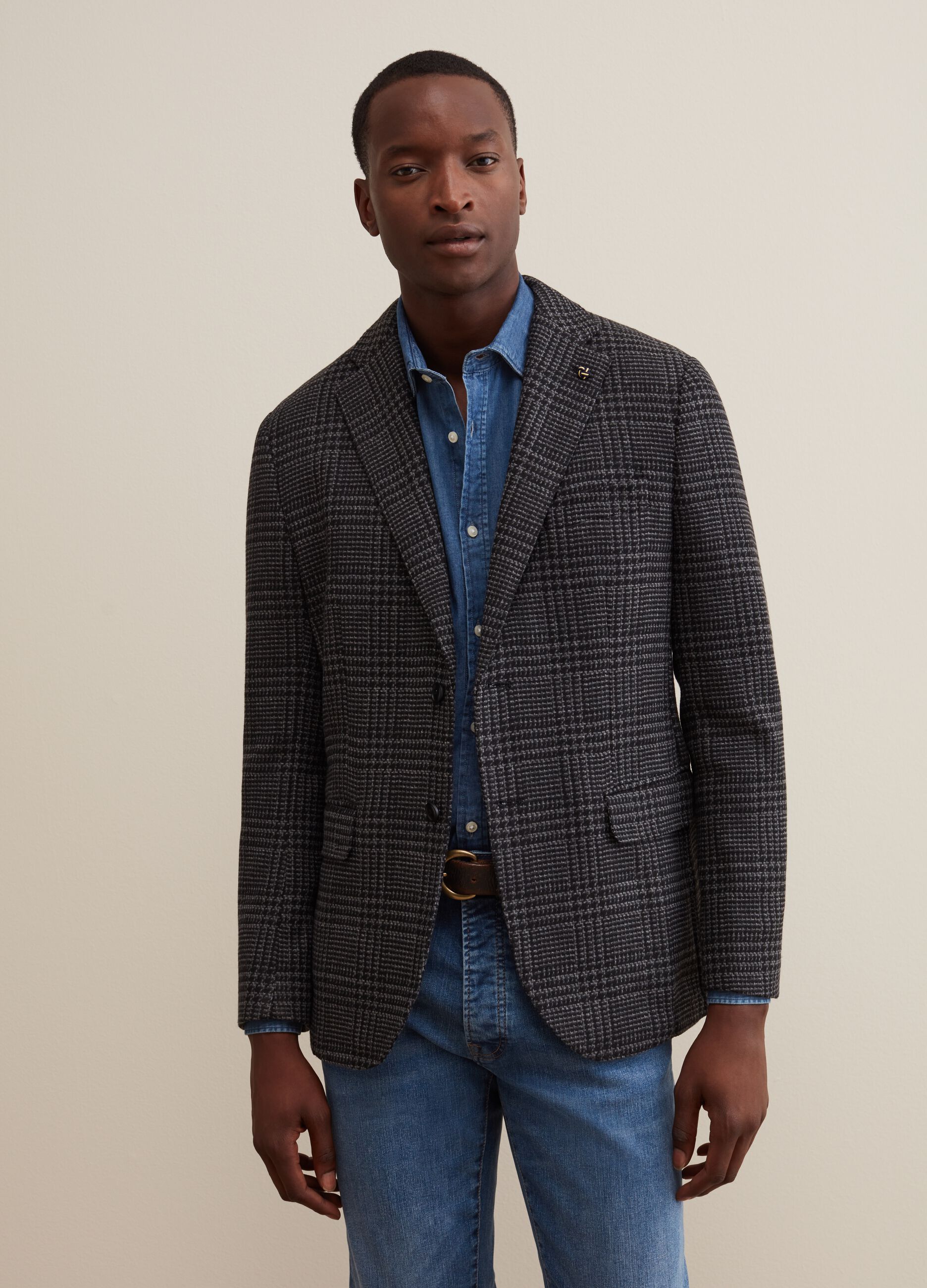 Blazer monopetto in principe di Galles_0