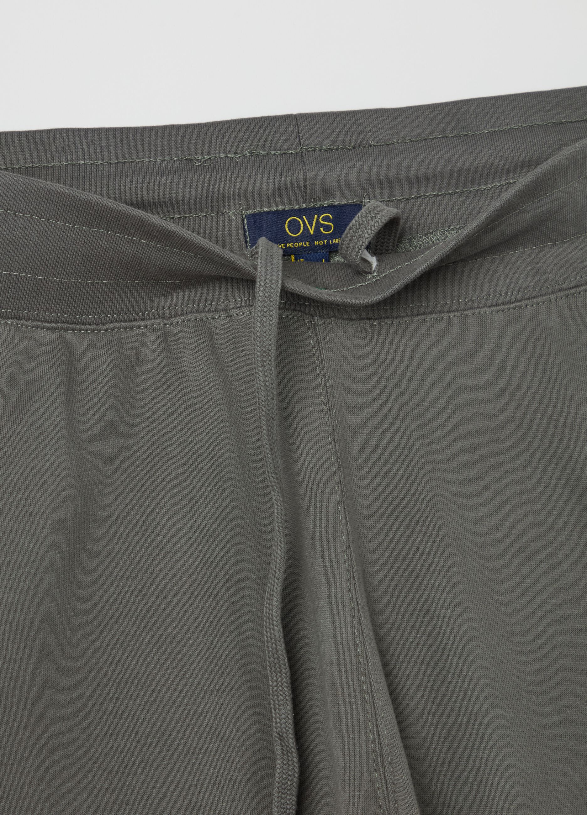 Cotton joggers with drawstring