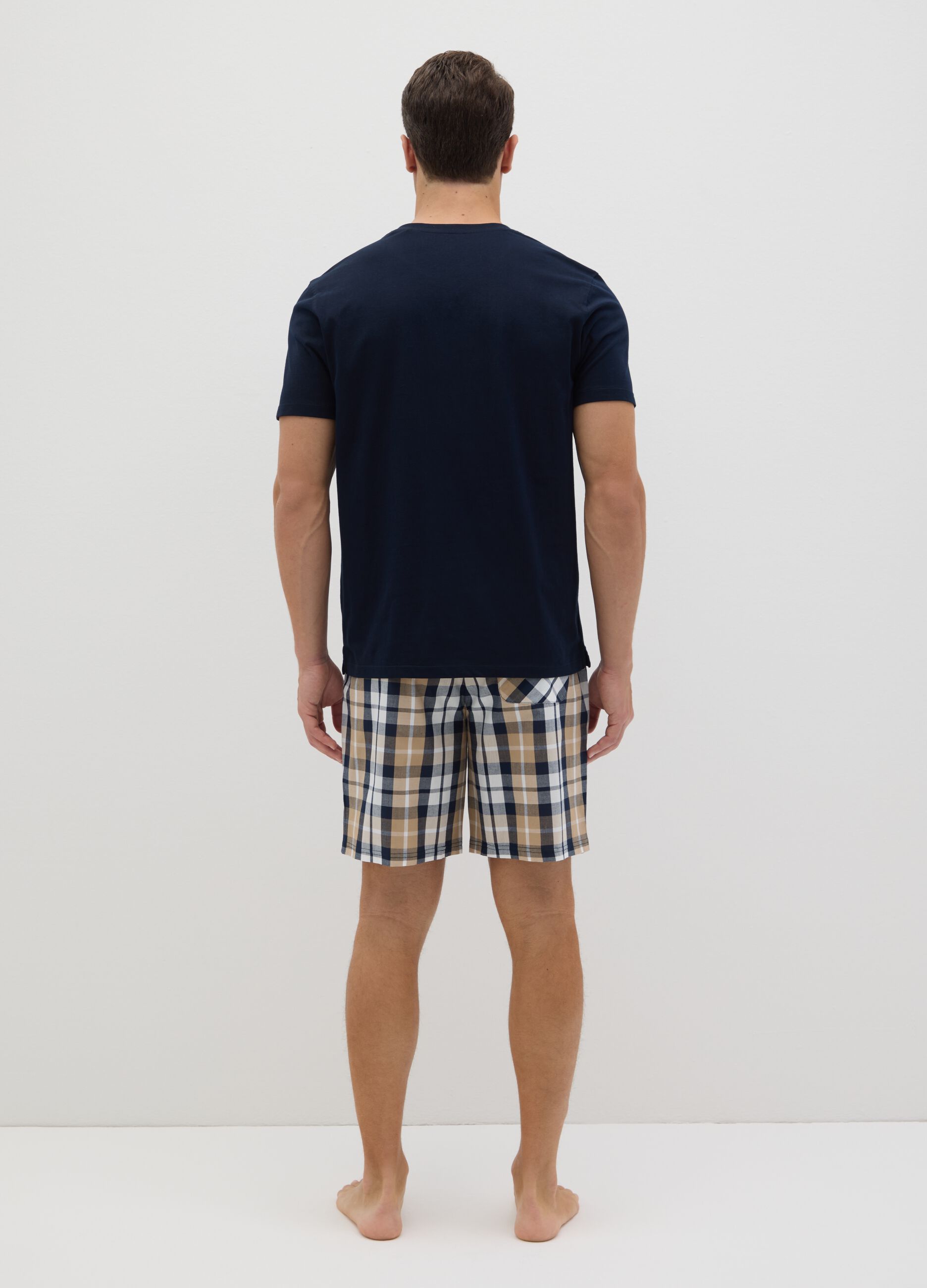 Ovs Short Blue Pyjama in Pure Cotton