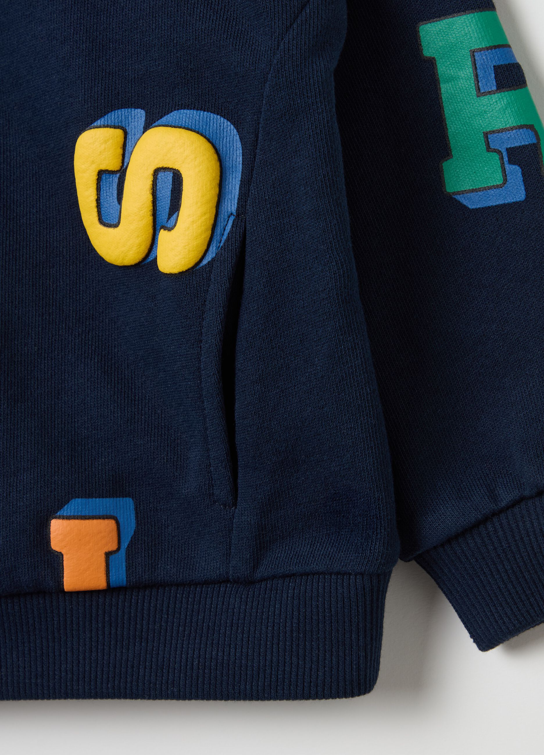 French terry sweatshirt with lettering print