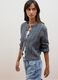 Grey wool-blend cable-knit cardigan_0