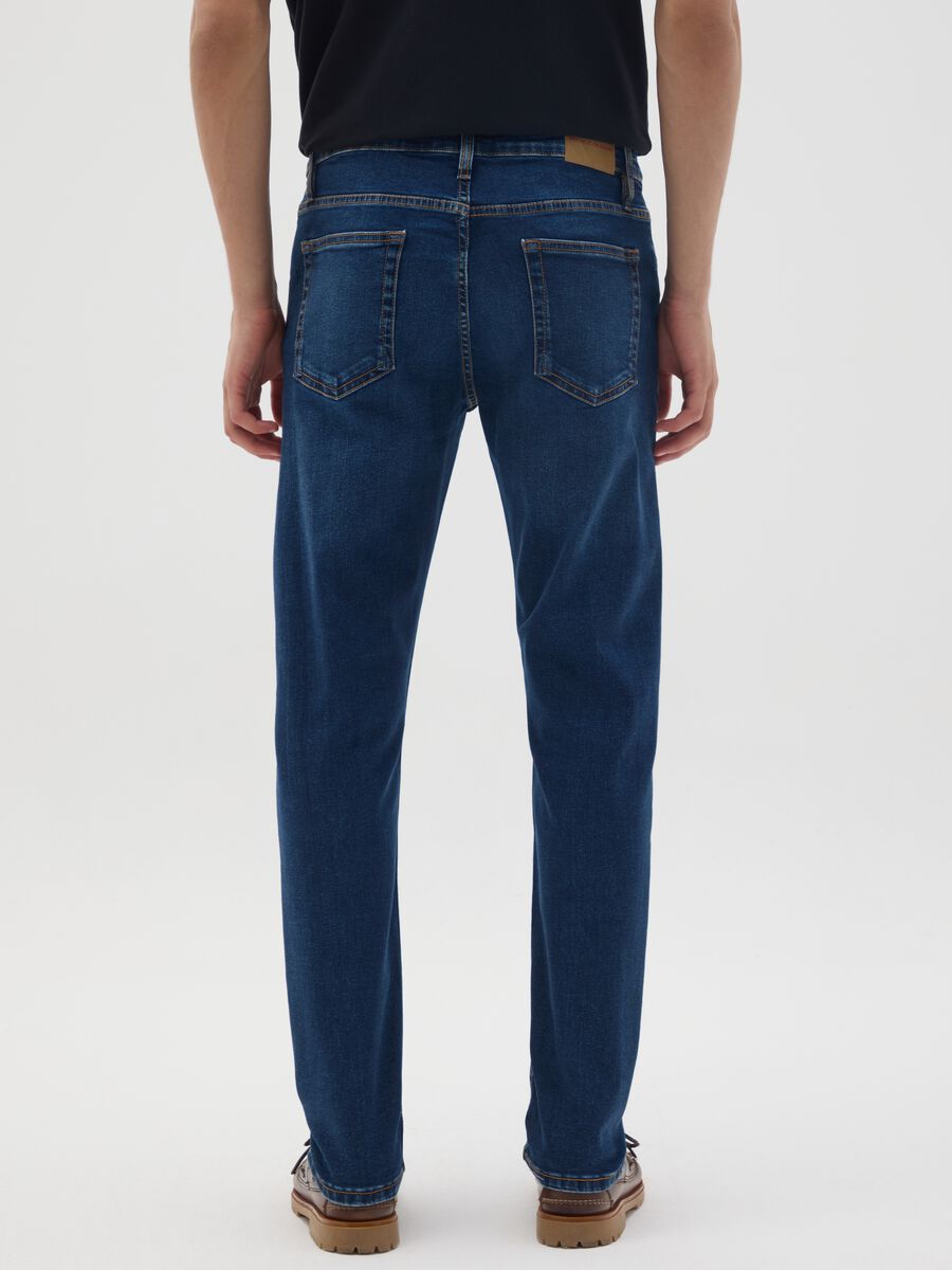 Blue skinny stretch cotton jeans_2