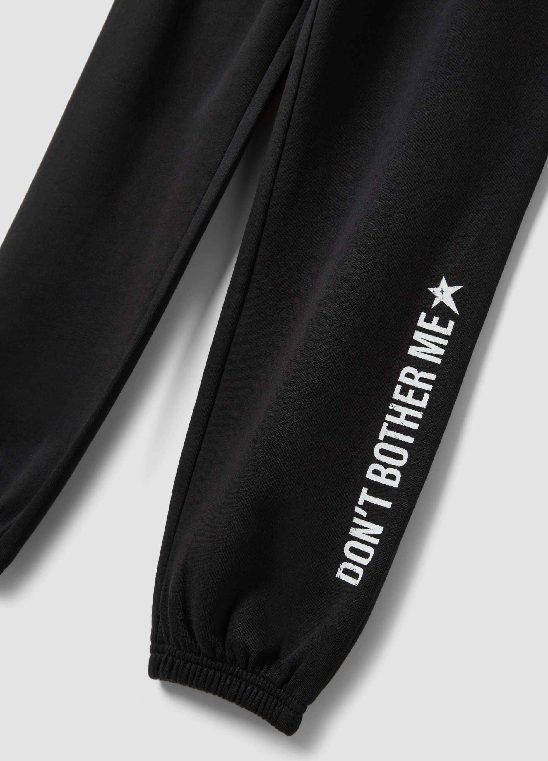 Pantaloni jogger neri in puro cotone