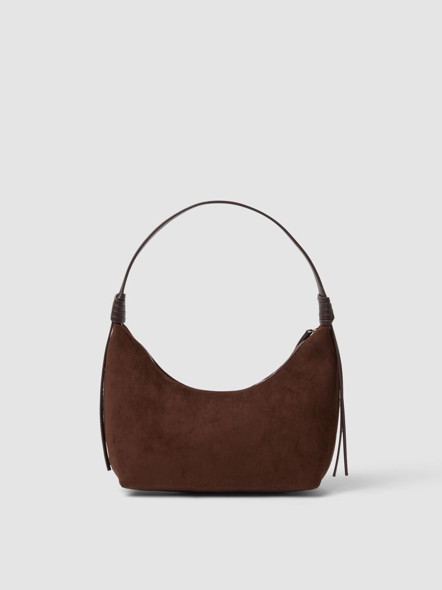 Brown hobo bag in stretch fabric_2
