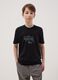 Boys' pure black cotton T-shirt with relaxed fit Warriors_0