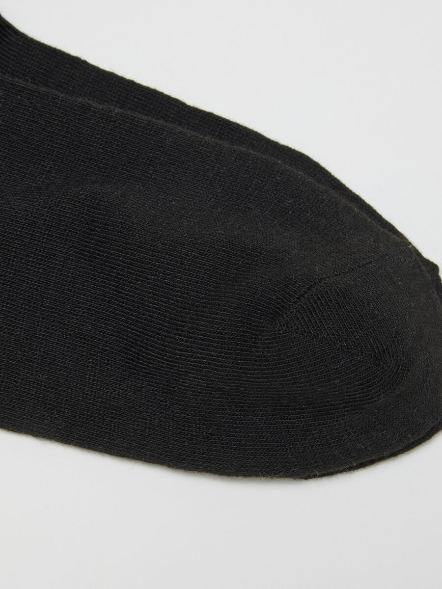 Calzini in tessuto nero con strass_1