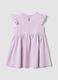 Girls&rsquo; pure cotton pink dress, regular fit with ruffles_1