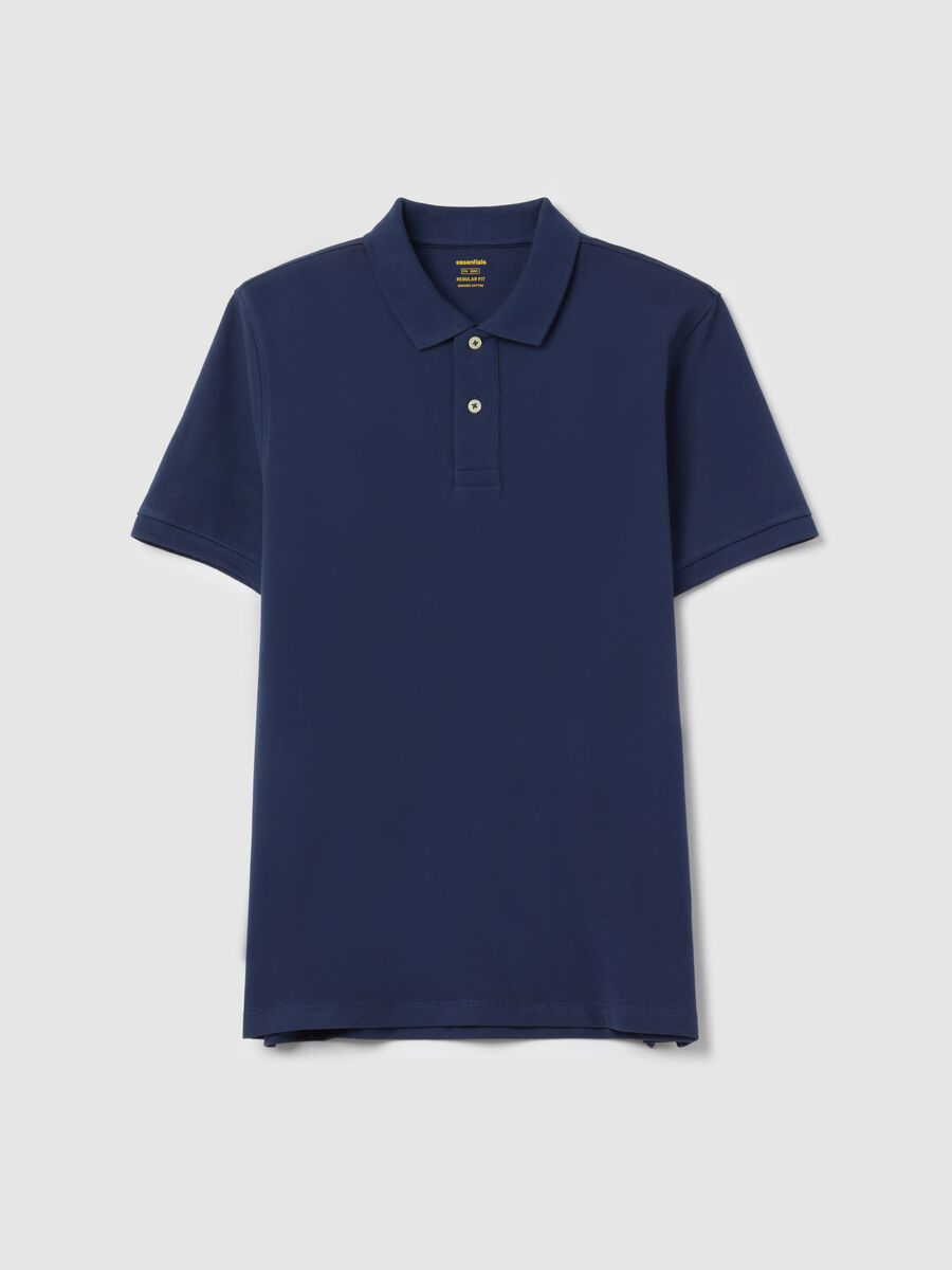 Solid colour polo shirt in organic cotton_4