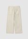 Beige cotton trousers for children_1