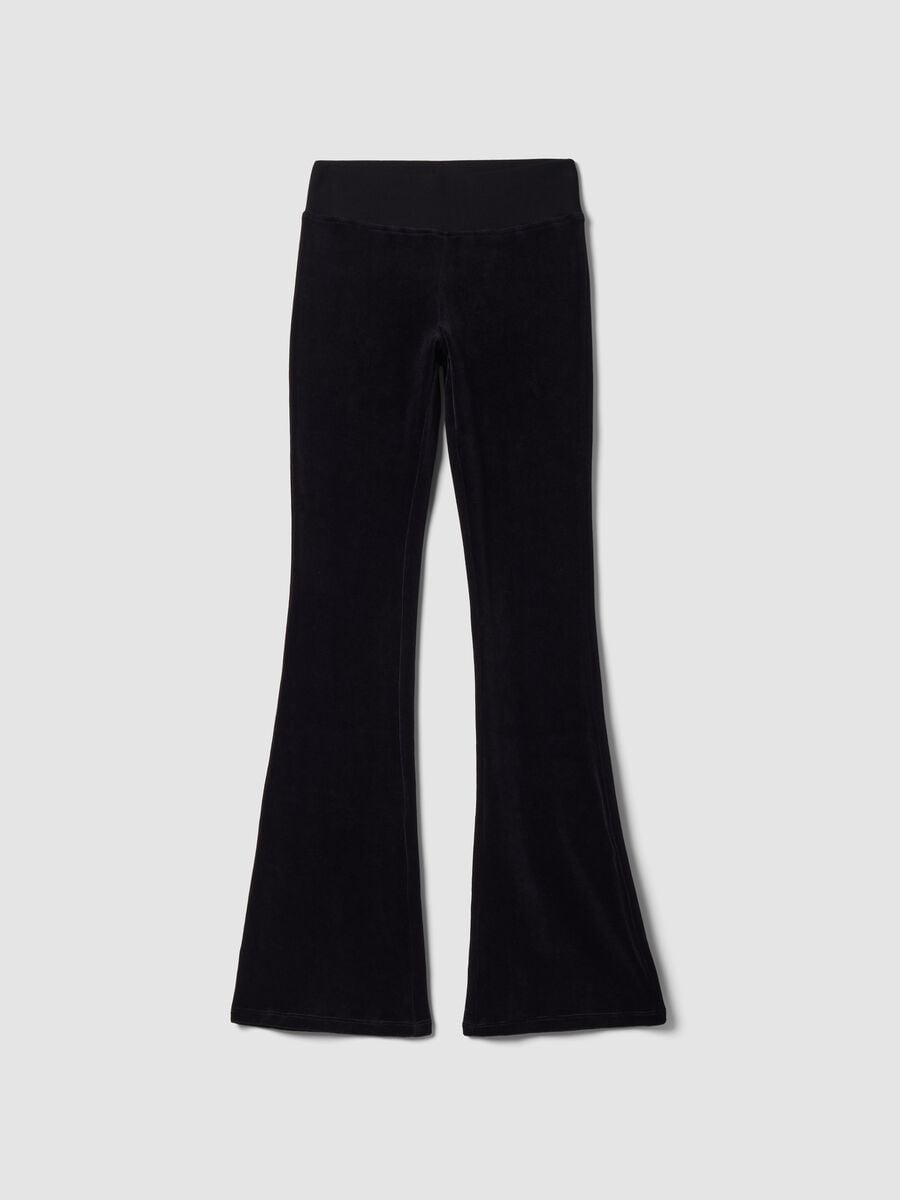 Flare Pants Velour Black_0